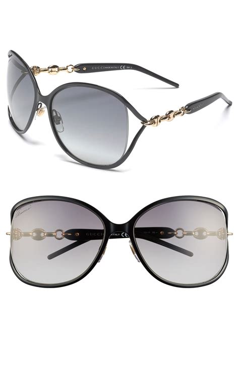 gucci glitter sunglasses black|Gucci 60mm butterfly sunglasses.